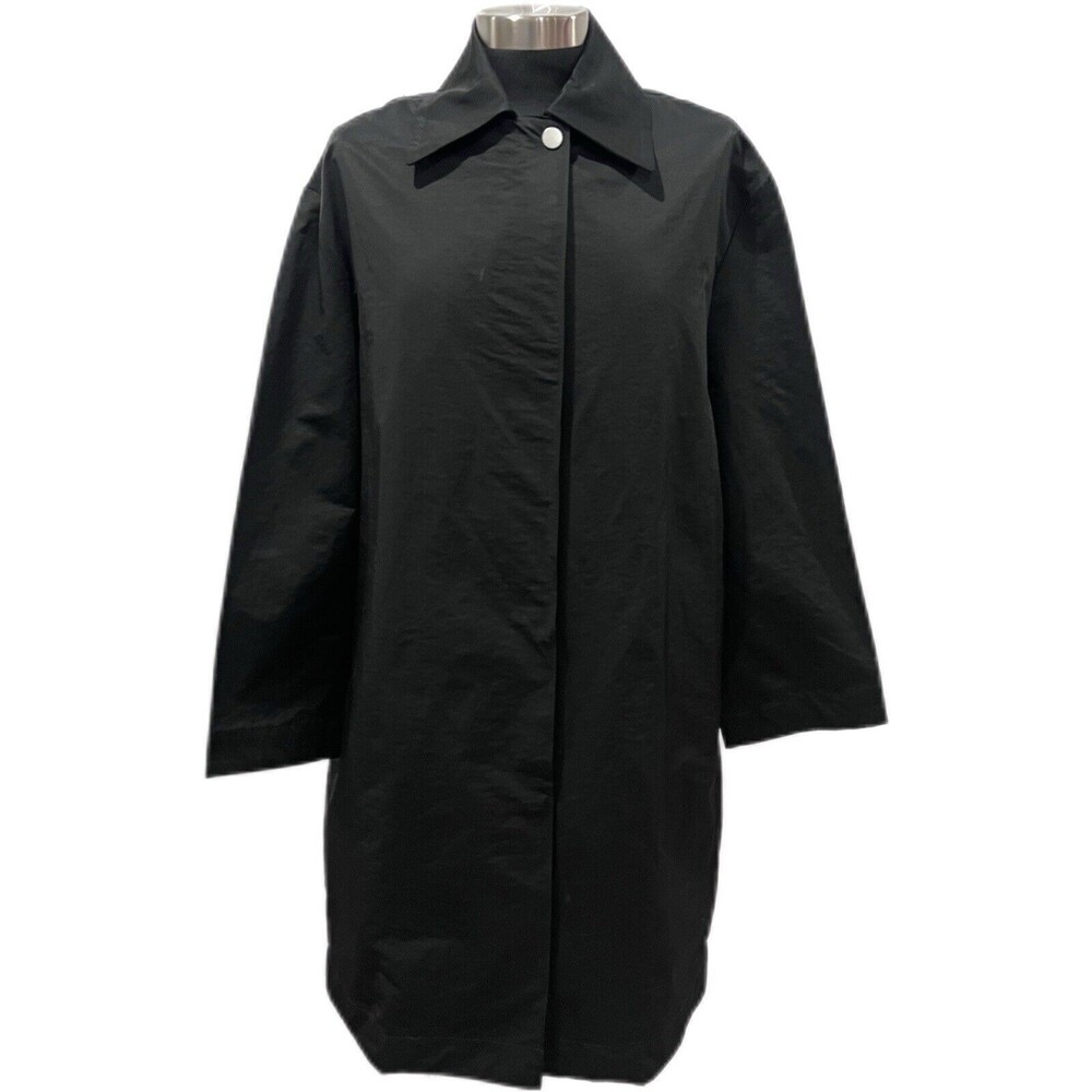 ZARA ZW Collection Oversized Water-Repellent Trench Coat Size XSmall Black